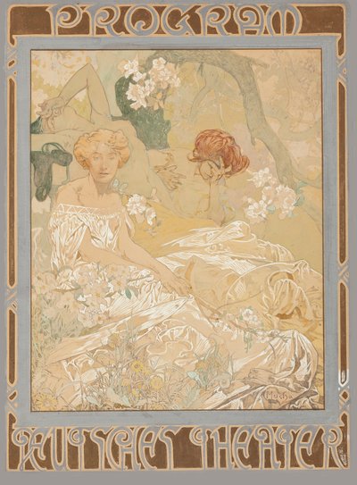 Deutsches Schauspielhaus Theatre Programme by Alfons Marie Mucha