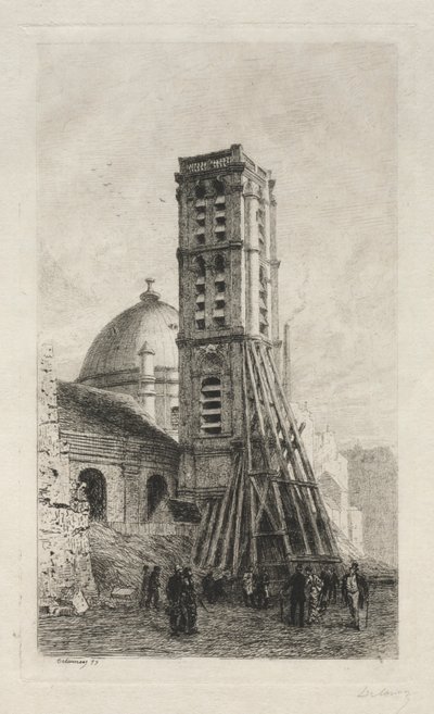 The Church of Saint-Roch by Alfred Alexandre Delauney