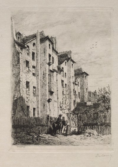 Houses, Rue de Lyonnais by Alfred Alexandre Delauney