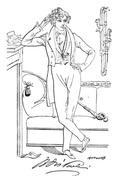 Benjamin Disraeli by Alfred Crowquill