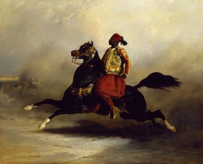 Nubian Horseman at the Gallop by Alfred Dedreux