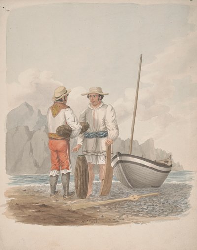 Boatman and Medianero of Garachics, Tenerife by Alfred Diston