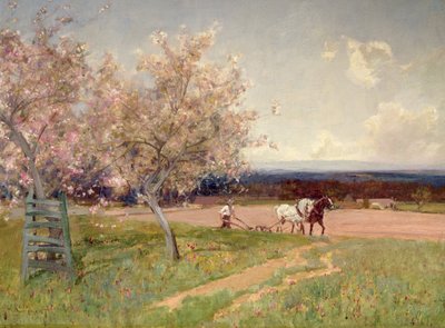 Ploughing by Alfred East