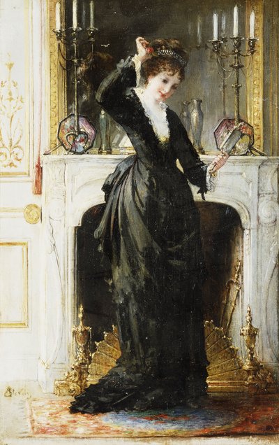 In the Boudoir by Alfred Emile Stevens