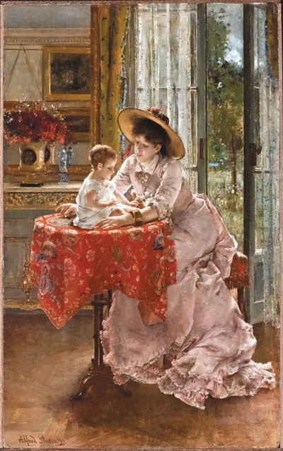 The Contented Mother by Alfred Emile Stevens