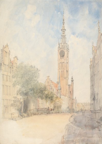 The Town Hall, Danzig by Alfred Gomersal Vickers