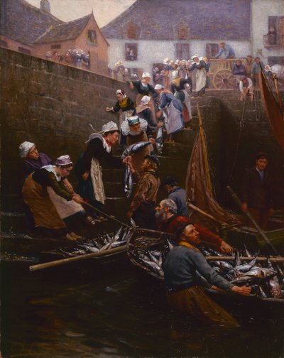 Landing of Tuna at Concarneau by Alfred Guillou