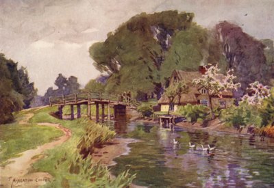 Flatford Bridge, Suffolk by Alfred Heaton Cooper