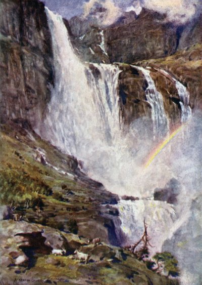 Skjaeggedalsfos, Hardanger Fjord by Alfred Heaton Cooper