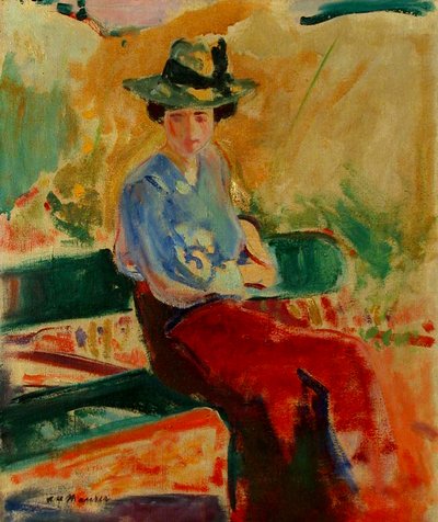 Figure on Bench by Alfred Henry Maurer