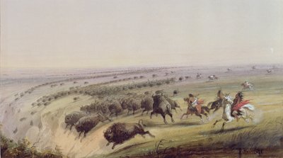 Hunting Buffalo by Alfred Jacob Miller