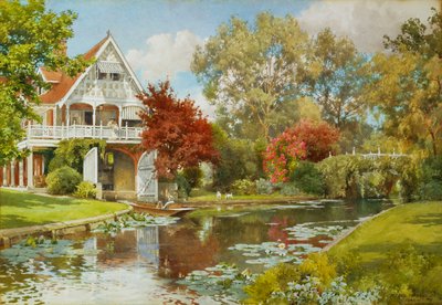 The Boathouse by Alfred Parsons