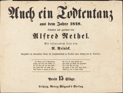 Auch ein Todtentanz: Title Page by Alfred Rethel
