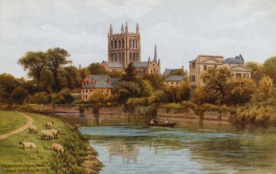 Hereford Cathedral, from the River by Alfred Robert Quinton