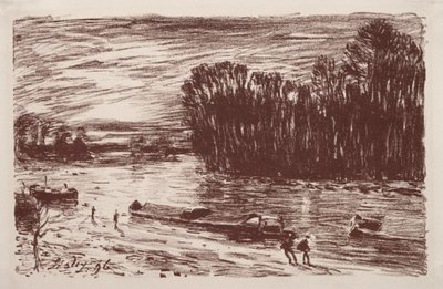 Banks of the Loing, Near Saint-Mammès by Alfred Sisley