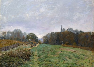 Landscape near Louveciennes. 1873 by Alfred Sisley