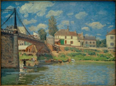 The Bridge at Villeneuve-La-Garenne by Alfred Sisley