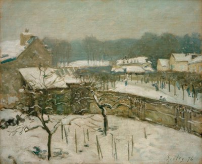 Louveciennes in the Snow (Snow Mood in Marly) by Alfred Sisley