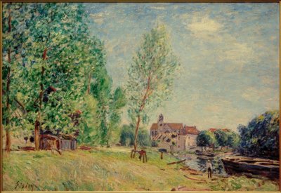 Moret - The Shipyard at Matrat by Alfred Sisley