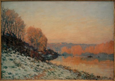 Snow in Port-Marly, White Frost by Alfred Sisley