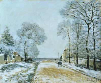 The Road, Snow Effect by Alfred Sisley