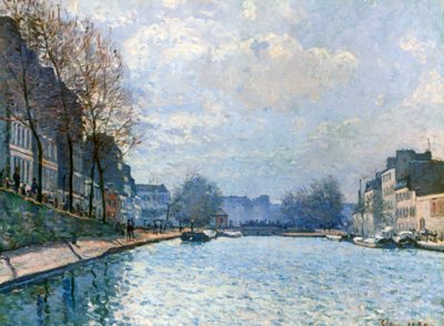 View of the Canal Saint-Martin, Paris, 1870 by Alfred Sisley