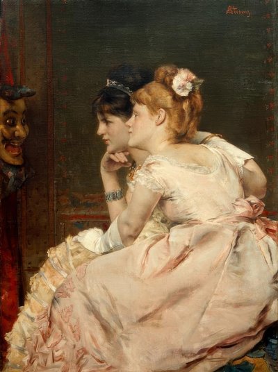 A. Stevens, The Japanese Mask by Alfred Emile Stevens