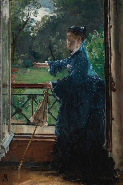 Woman on the Balcony by Alfred Emile Stevens