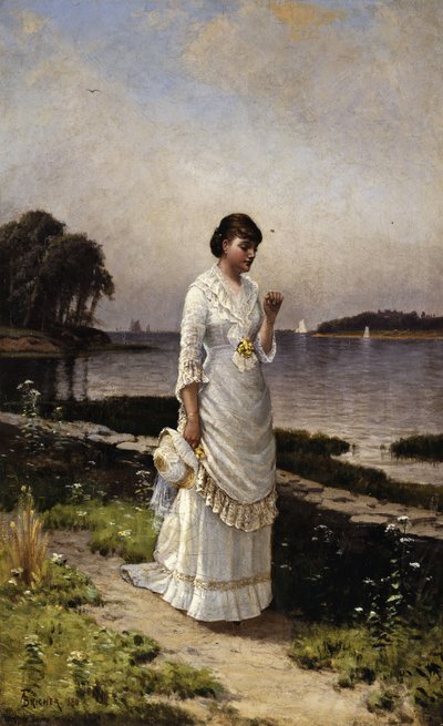 The Engagement Ring by Alfred Thompson Bricher
