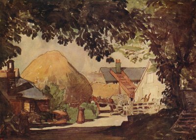 The Farmyard by Alfred William Rich
