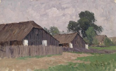 Farmhouses near Klagenfurt by Alfred Zoff