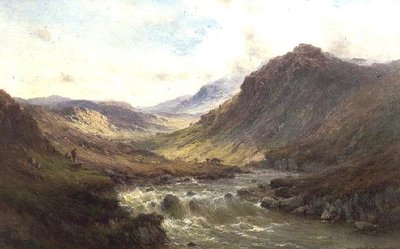 The Falls at Invergarry, Glen Till by Alfred de Breanski
