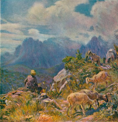 Pastures in the Apuan Alps, c1922 by Alfredo Vaccari