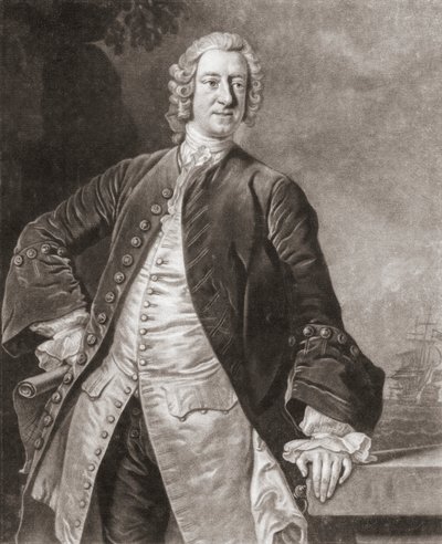 Admiral Edward Boscawen. Portrait by Allan (after) Ramsay