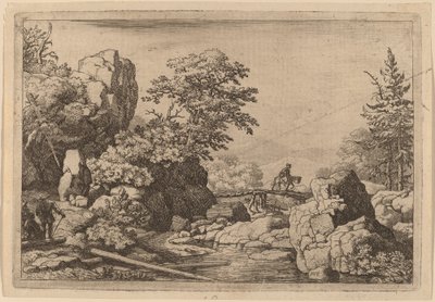 Horseman on a Bridge by Allart van Everdingen