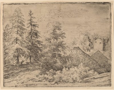 Man between Two Fir Trees by Allart van Everdingen