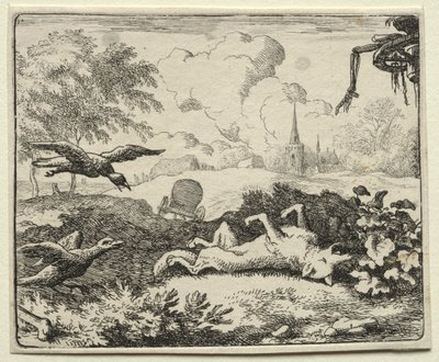 Reynard the Fox: Reynard Feigns Death by Allart van Everdingen