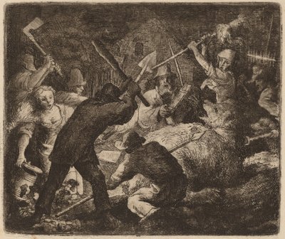 The Bear Assaulted by the Peasants by Allart van Everdingen