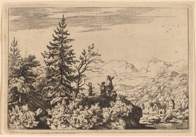 Two Men on a Hill by Allart van Everdingen