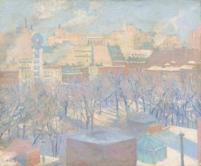 Madison Square, Snow by Allen Tucker