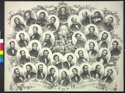 Tableau of Hungarian Writers by Alois Rohn