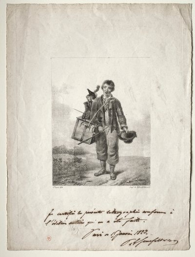 Organ-Grinder Boy by Alois Senefelder