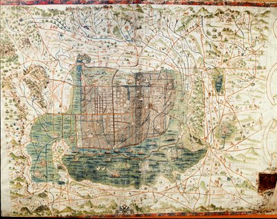 Map of Mexico by Alonso de Santa Cruz