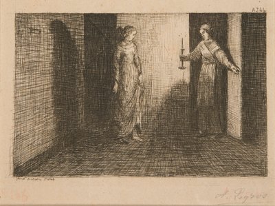 2 Illustrations for Le Malheur d by Alphonse Legros