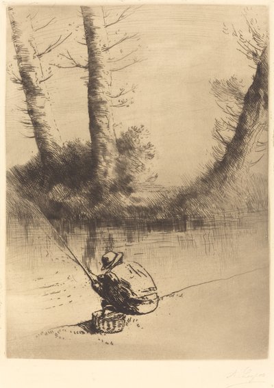 Angler by Alphonse Legros