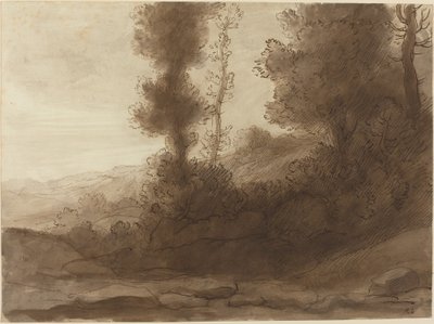 At the Foot of the Hill by Alphonse Legros