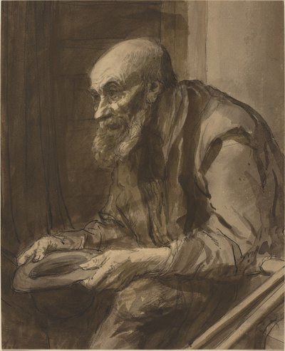 Beggar with Crutches by Alphonse Legros