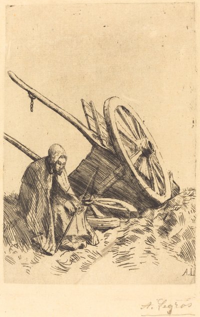 Broken Cart by Alphonse Legros