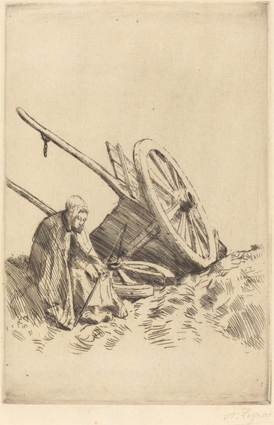 Broken Cart by Alphonse Legros