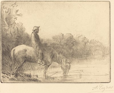 Fording a River by Alphonse Legros